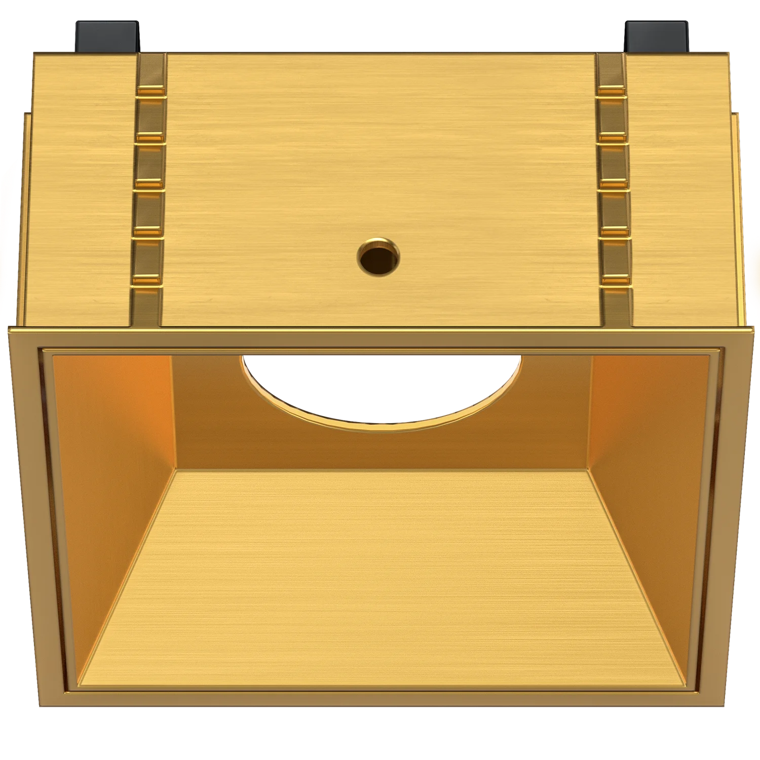 2 Inch Brushed Brass Square Millwork Trimless Kit - view 2
