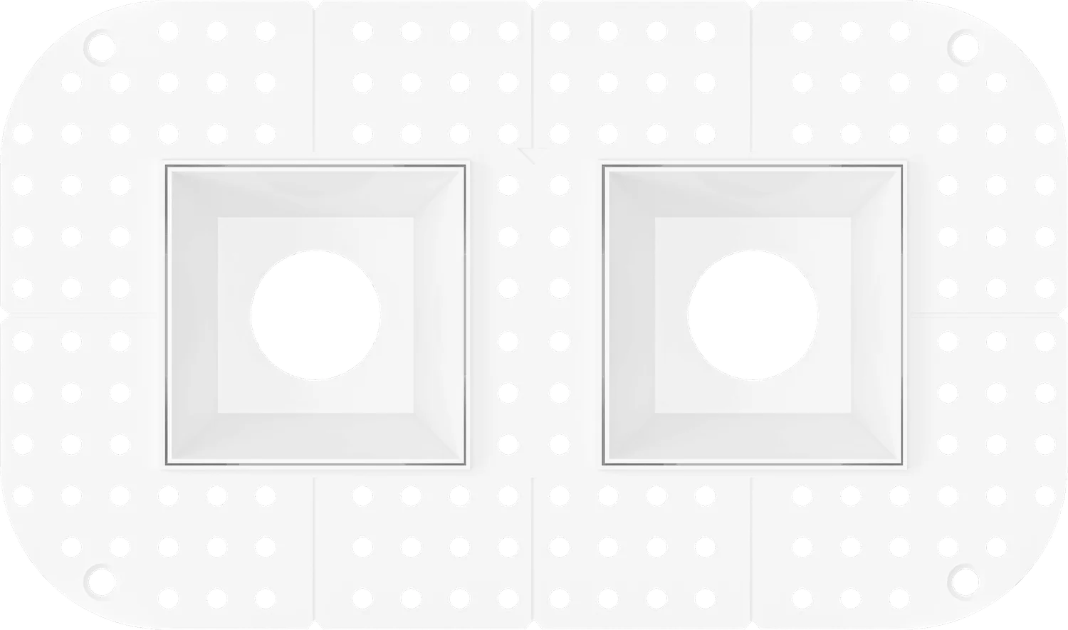 2 Inch Square Double Head Trimless Kit