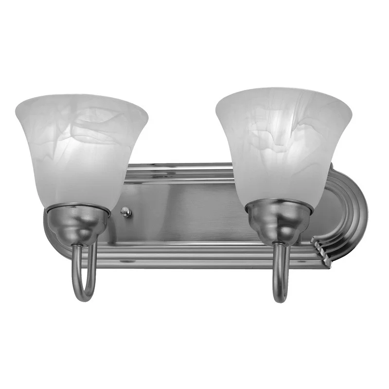 2 x 13 W GU24 Bulb Vanity Light, Satin Nickel