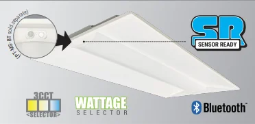 2' x 4' Sensor Ready Center Basket Troffer, CCT Selector, Wattage Selector