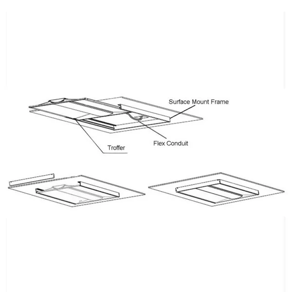 2'x4' Slim Direct-Indirect Troffer, 24W-45W Power and CCT Adjustable - view 3