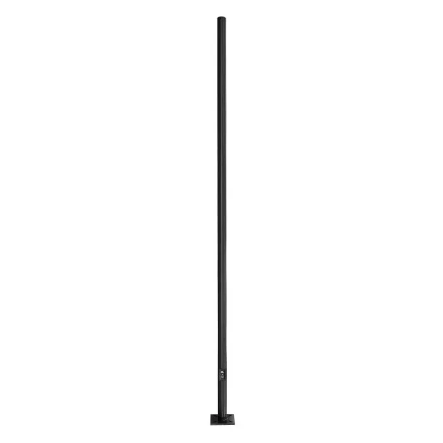 20 Foot Round Straight Steel Light Pole, 4 Inch Diameter, 11 Gauge, Quick-Ship, Dark Bronze, ASTM A500 Grade B, Pre-D...
