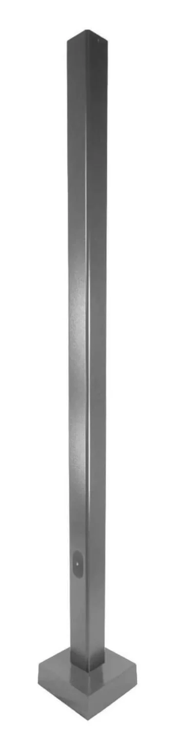 10 Foot Square Steel Light Pole, 4 Inch Width, 11 Gauge, Quick-Ship - view 3