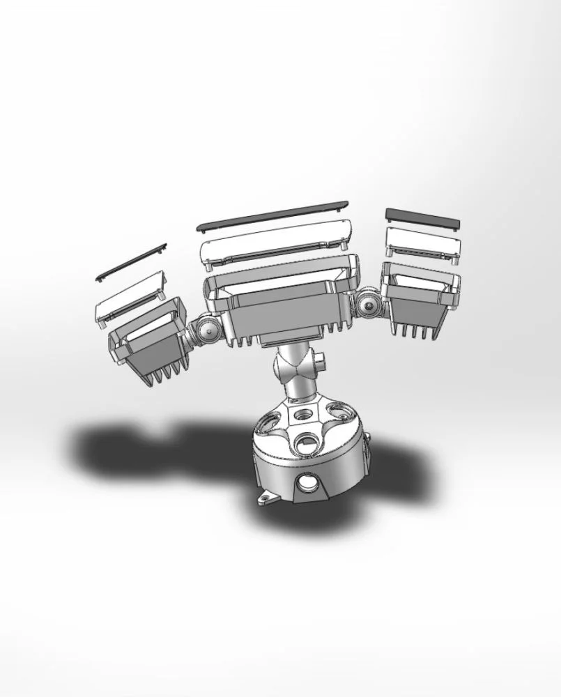 20 W Triple Flat Face Head LED Motion Security Light - view 2