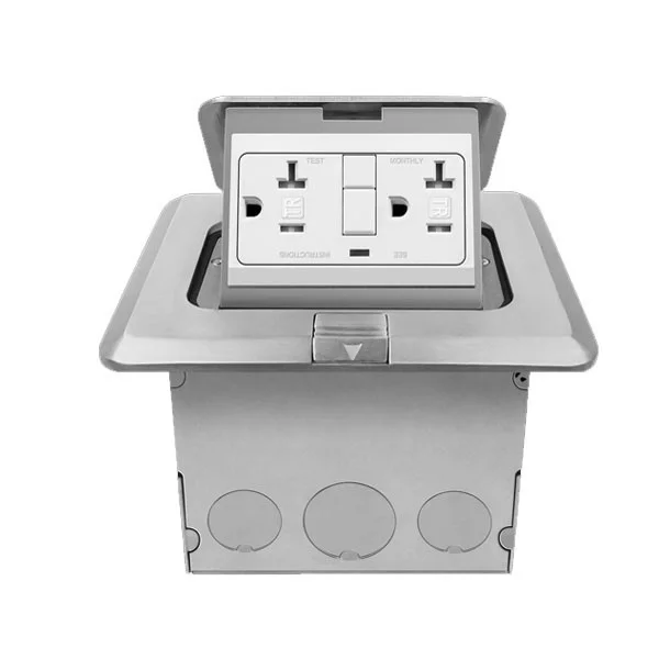 20A Brass Square Tamper-Resistant GFCI Receptacle - view 2