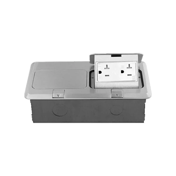 20A Pop-up Rectangular Floor Box Assembly - Dual Tamper Weather Resistant - view 2