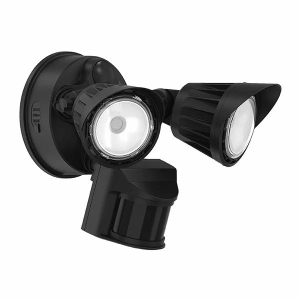 20W 3CCT 30/40/50K White 2-HEADS Security Light - With Motion Sensor