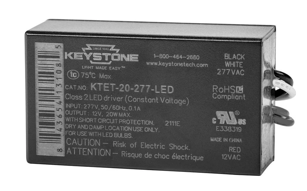 20W Low Voltage Transfomer, LED Specific, 277V Input, 12V Output, Class 2
