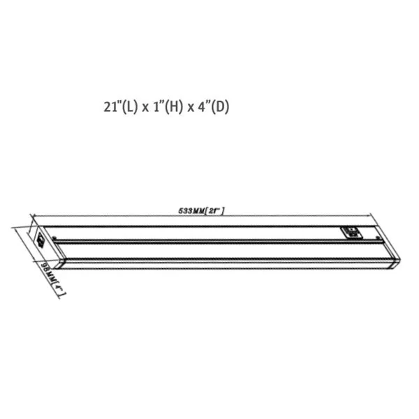 21 Inch 8 W LED Undercabinet - CCT Adjustable - view 2