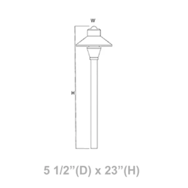 23-Inch 3 W LED Area Light Cast Brass Aged Nickel Finish - view 2