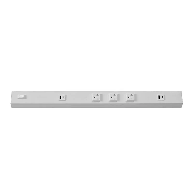 24-Inch Angled Power Strip, 3-Receptacle, 2 USB, 20A - view 4