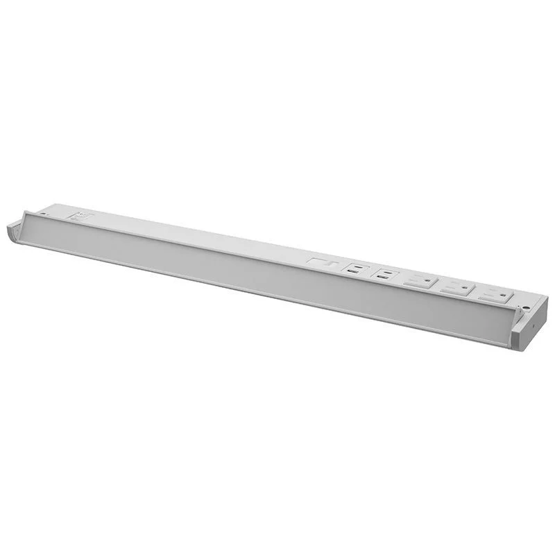 24 Inch UCR Series Undercabinet with Receptacles and USB Ports, White - view 3