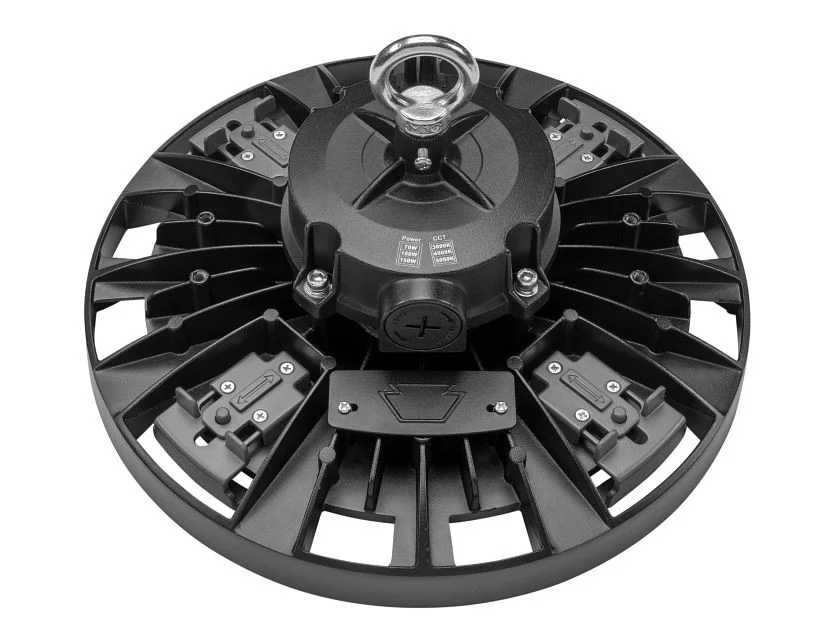 100W Power & Color Selectable Round Highbay with Optic Swap |100W / 70W / 50W | Includes (2) lens ty...