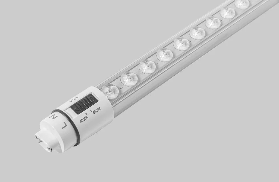 24in 10W LED Sign Tube, Double Sided, Clear Optical Lens, Color Select (3CCT-4000 / 5000 / 6500K), Double & Single Ended