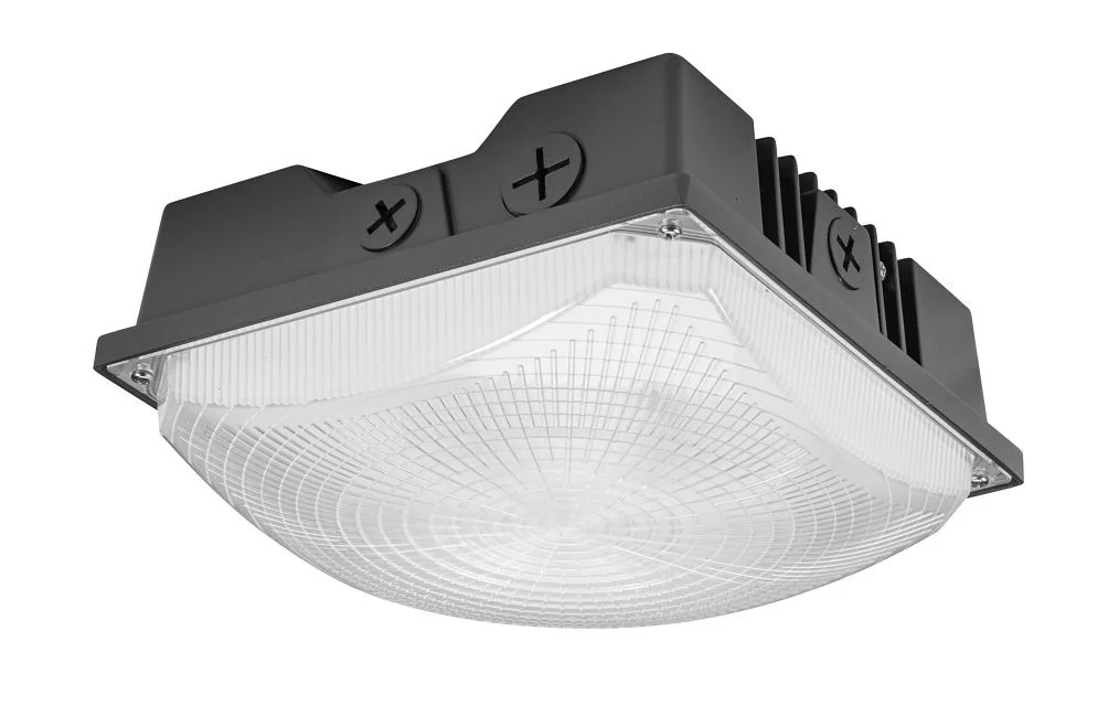 25 / 20 / 15W Power Select LED Canopy. Color Select 3000 / 4000 / 5000K. Built in Photocell. Microwave Sensor Receptacle