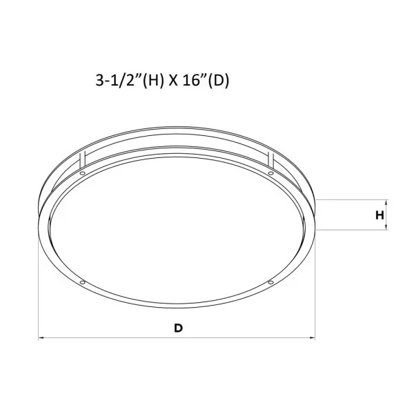 18-Inch 30 W LED Drum Fixture, 30K - view 2