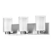 27 W LED Vanity Light with Clear Glass Shade, Satin Nickel Finish