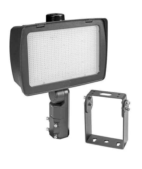 290 / 210W LED High Power Flood Light feat. Power Select, Color Select. Rectangular Series 4 with 3-pin Photocell. 277-4