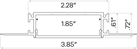 2" Aluminum Trimless Channel - 144" - view 4