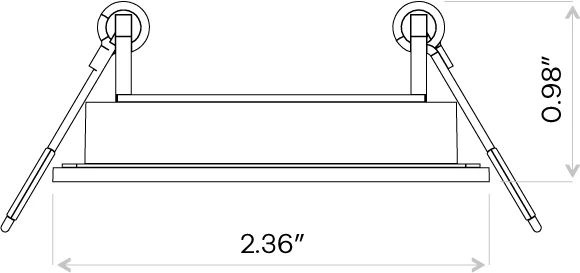 Goodlite 2" Square Flushed Slim - view 2