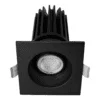 2" Square Gimbal Recessed LED, 5CCT, White Trim, 38° Beam Angle, Triac Dimmable - view 3