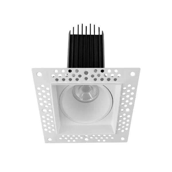 2" Trimless Square LED, 15W, High Output, 5CCT, Adjustable Beam