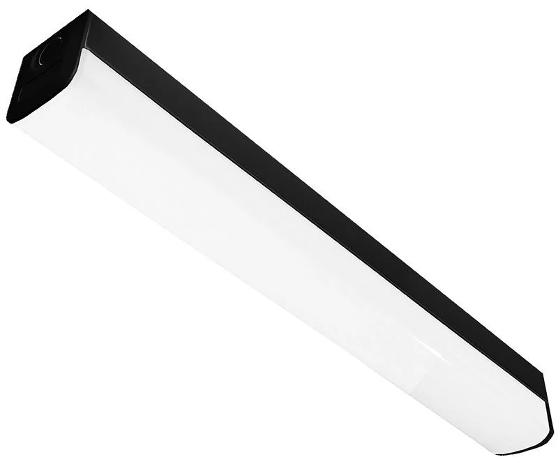 2FT Power And CCT Tunable Linear Strip Light, 25/20/17/15W 35/40/50K, 130 LM/W, 120-277V 0-10V Black