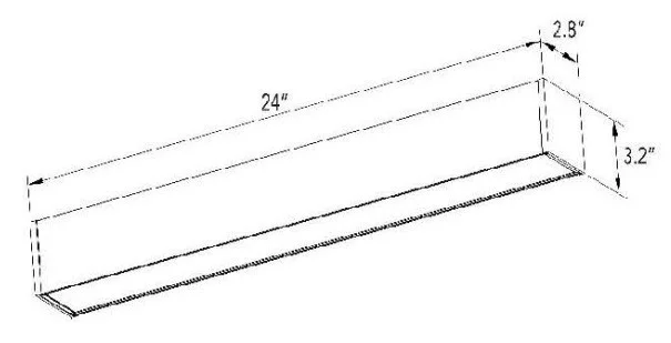 2Ft. 25 W LED Architectural Suspended Lighting - view 2