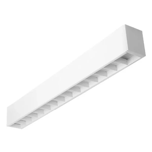 2Ft. by 2-3/4" 20 W Superior Architectural Seamless Linear Light with White Louver Lens