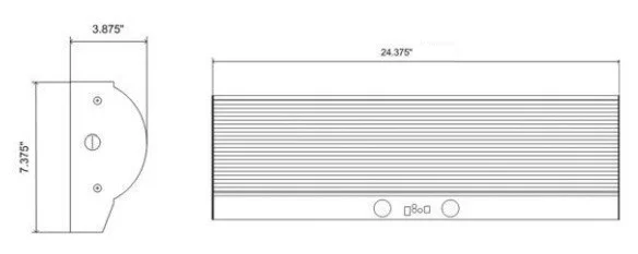 2Ft. Frosted Ultrasonic LED Stairwell Cavern Fixture, 2L or 3L - view 2
