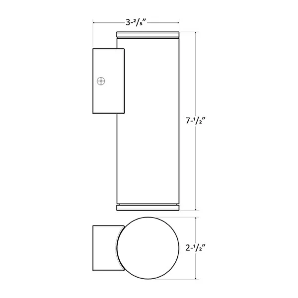 2in Wall Cyl. U/D 12V 10W 1000LM 3CCT 30/40/50K - view 4