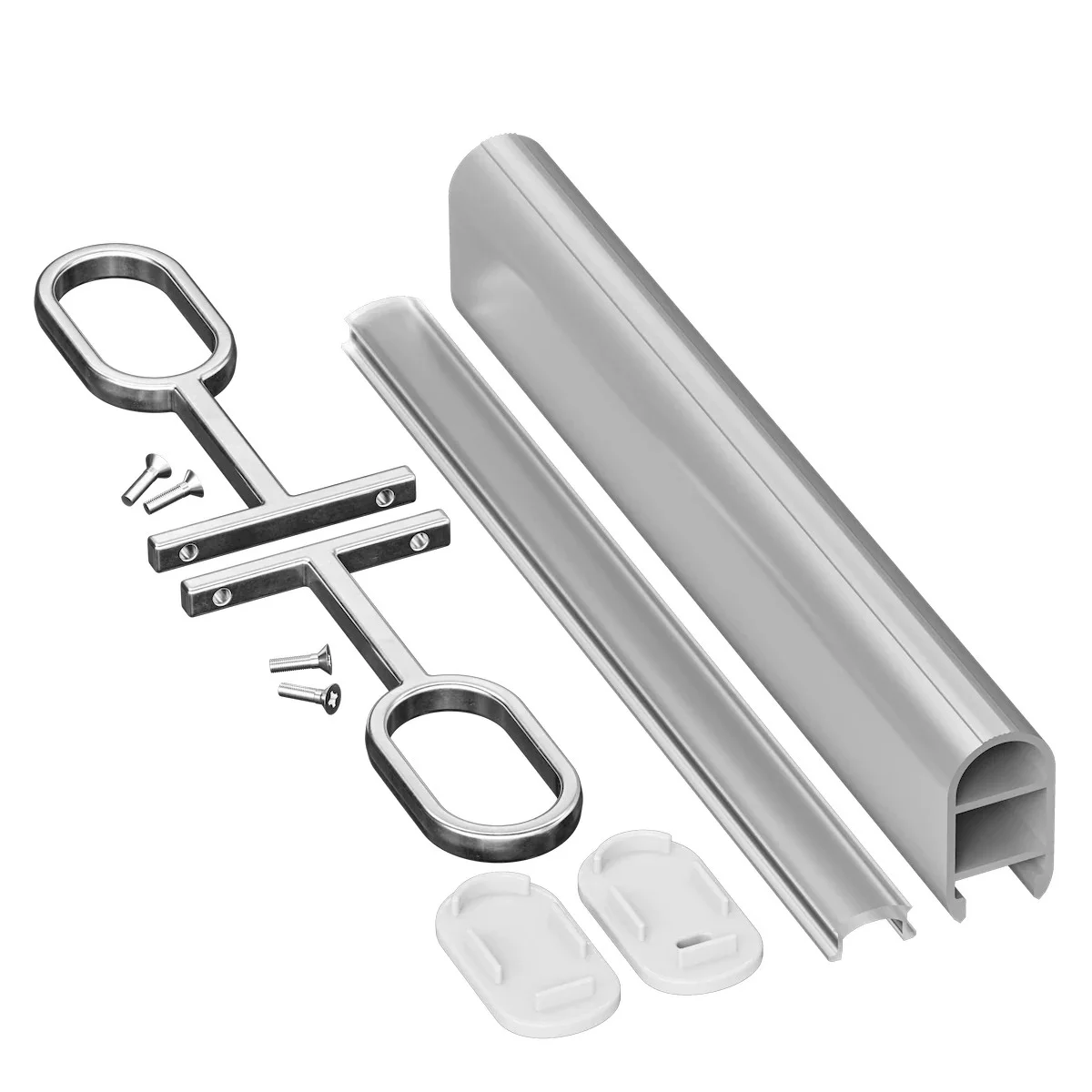 2M Strut Extrusion, Aluminum Finish, High Grade Diffusion Lens, End Cap w/ Hole, End Cap w/o Hole, Mounting Brackets,...