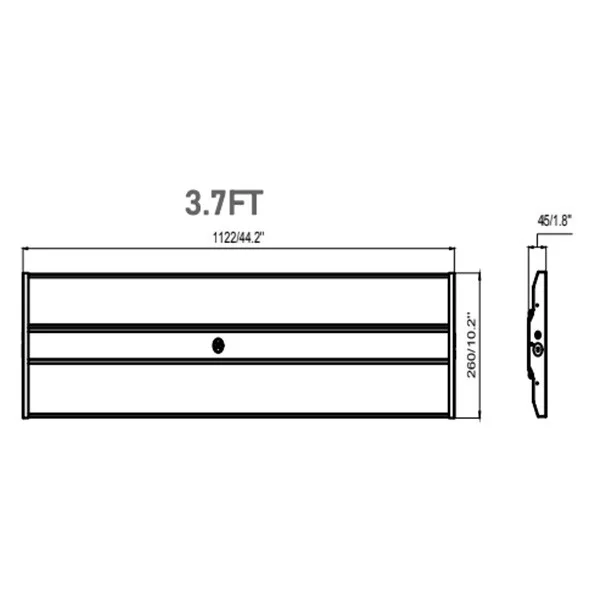 2nd Generation 3.7Ft. LED Linear High Bay, 270W-400W - view 2