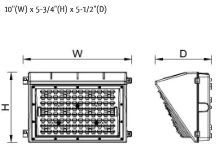 2nd Generation Non-Cutoff LED Wallpack, 28W-120W - view 2
