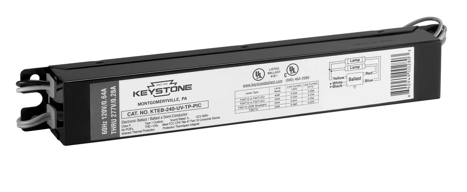 2x F40T12, HPF, 120-277V, Electronic