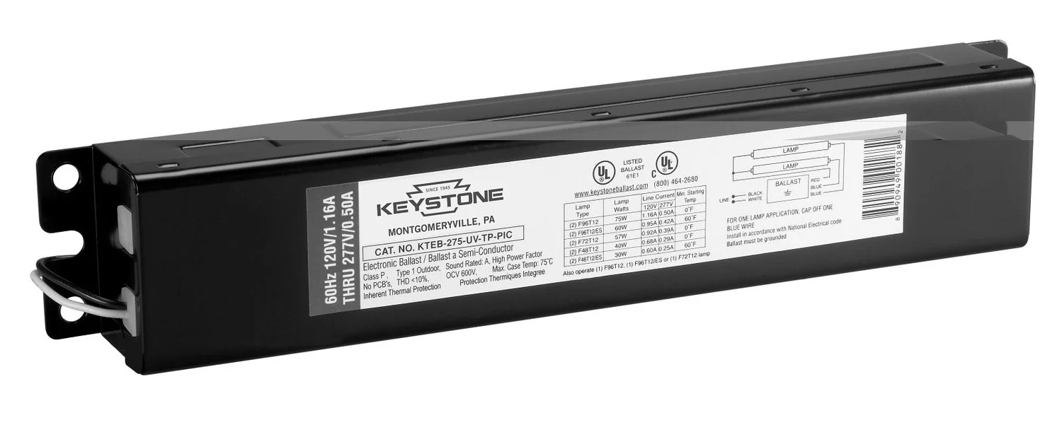 2x F96T12 75W & 60W, 120-277V, 11" case, Electronic