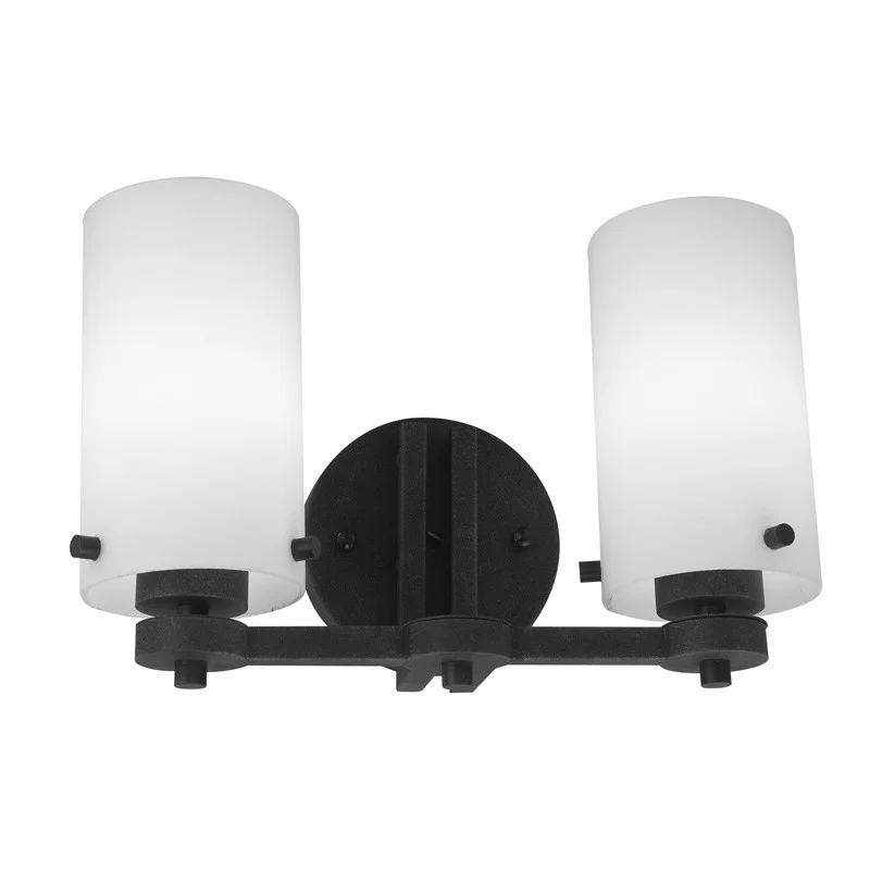 2x18W GU24 LED Vanity Light, Oil Rubbed Bronze Finish with Opal Glass Shade