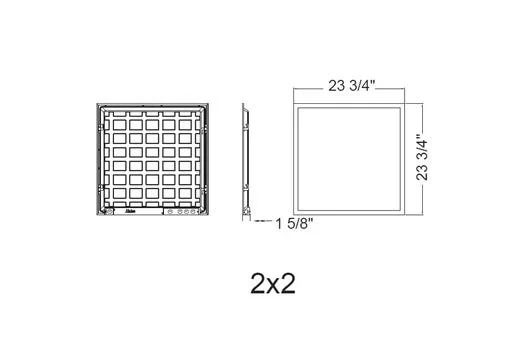 2x2 Flat Panel, Lumen Selectable, CCT Selectable, UNV 120-277V 0-10V Dimmable - view 4