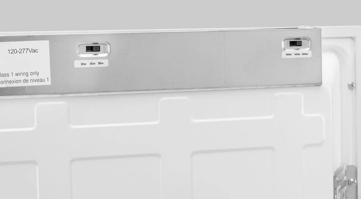 2x2 LED Panel feat. Power Select & Color Select. 35 / 30 / 20W, 120-277V Input, 3500 / 4000 / 5000K,...