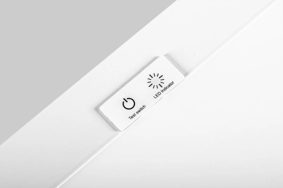 2x2 LED Panel with Integrated 8W EM, Power Select & Color Select. 35 / 30 / 20W, 120-277V Input, 3500 / 4000 / 5000K, 0