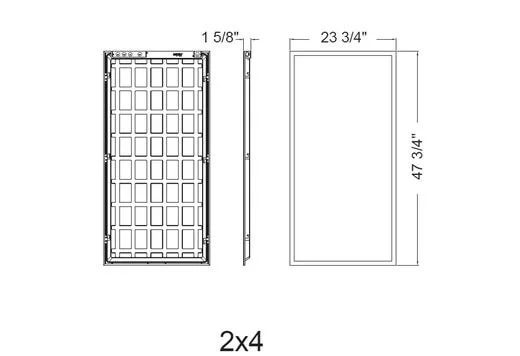 2X4 Flat Panel, Lumen Selectable, CCT Selectable, UNV 120-277V 0-10V Dimmable - view 3