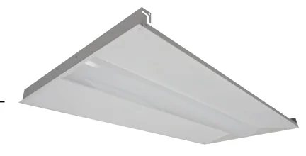 2X4 LED Center Basket Troffer, Field Selectable Lumen and Color Temperature, EM Battery