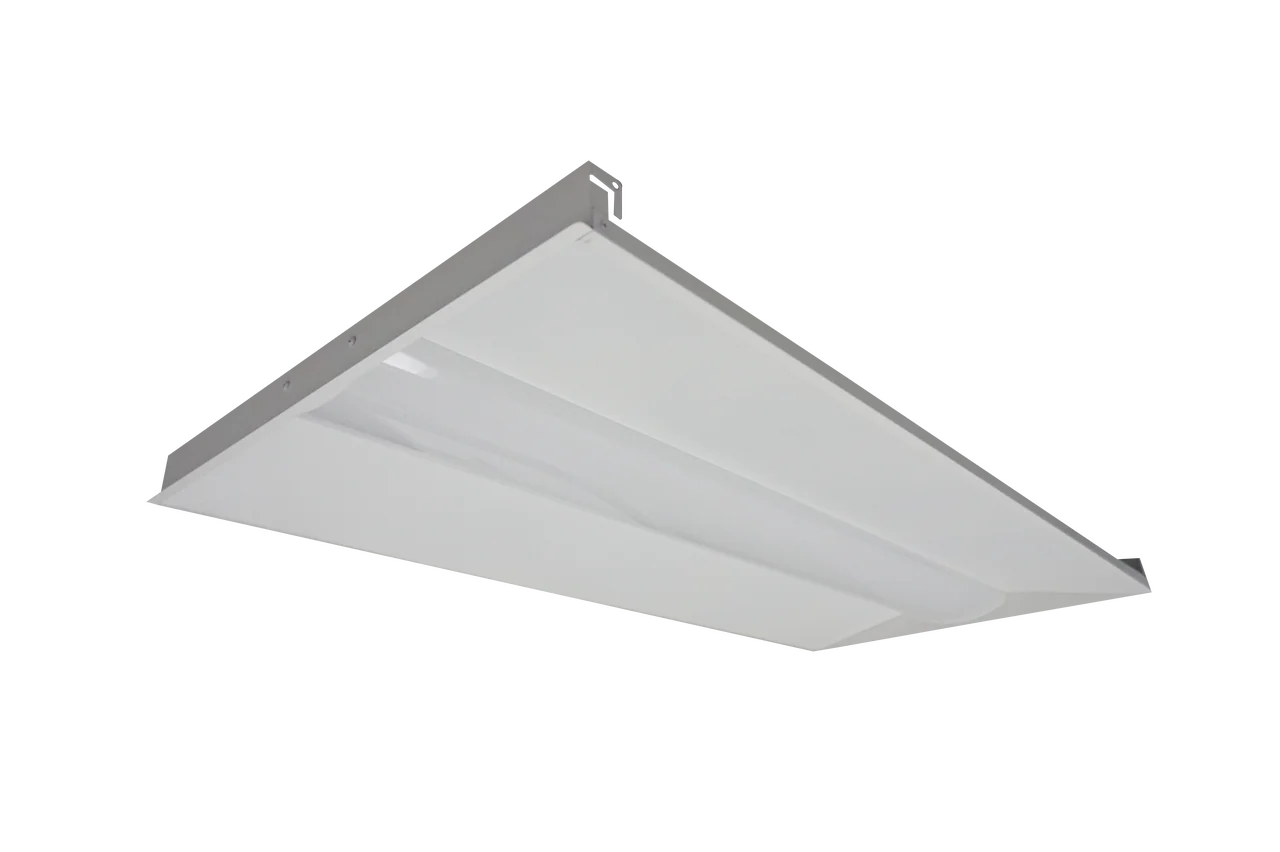 2X4 LED Center Basket Troffer, Field Selectable Lumen and Color Temperature, EM Battery Factory Installed - view 2