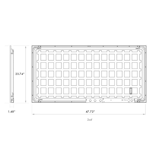 2x4' LED Lay In Backlit Flat Panel, Wattage Selectable, 5CCT - view 2