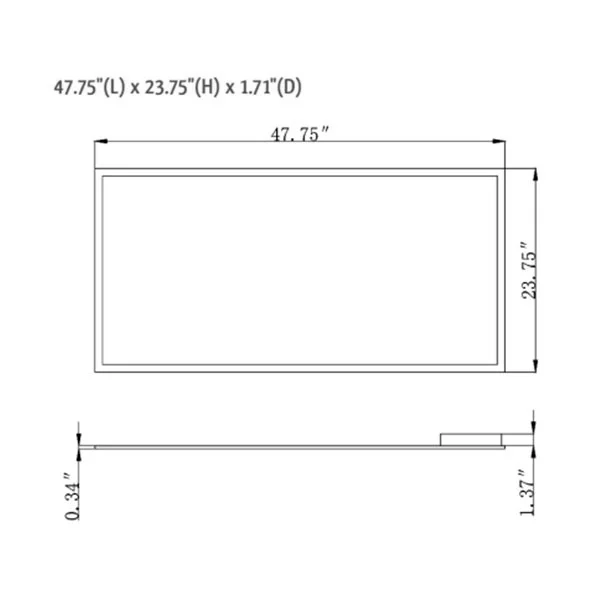 2X4 LED Panel Light, 30W-50W Power and CCT Adjustable - view 2