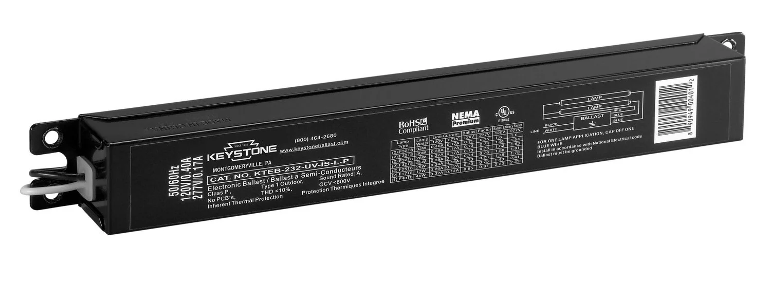 2 x F32T8,.77 BF, 120-277V, Instant Start, Electronic