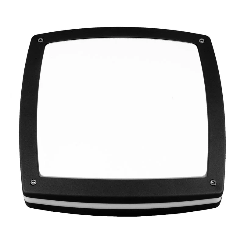 3-4111D Series, 23W LED Wall/Ceiling Mount, 3000K, Black Finish