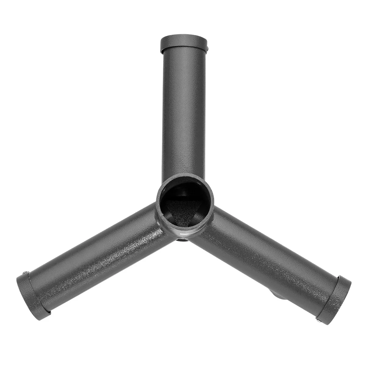 3-Arm Angled Bullhorn Mounting Bracket, Steel Construction, Bronze Finish, Compatible with 2 3/8" Fi...