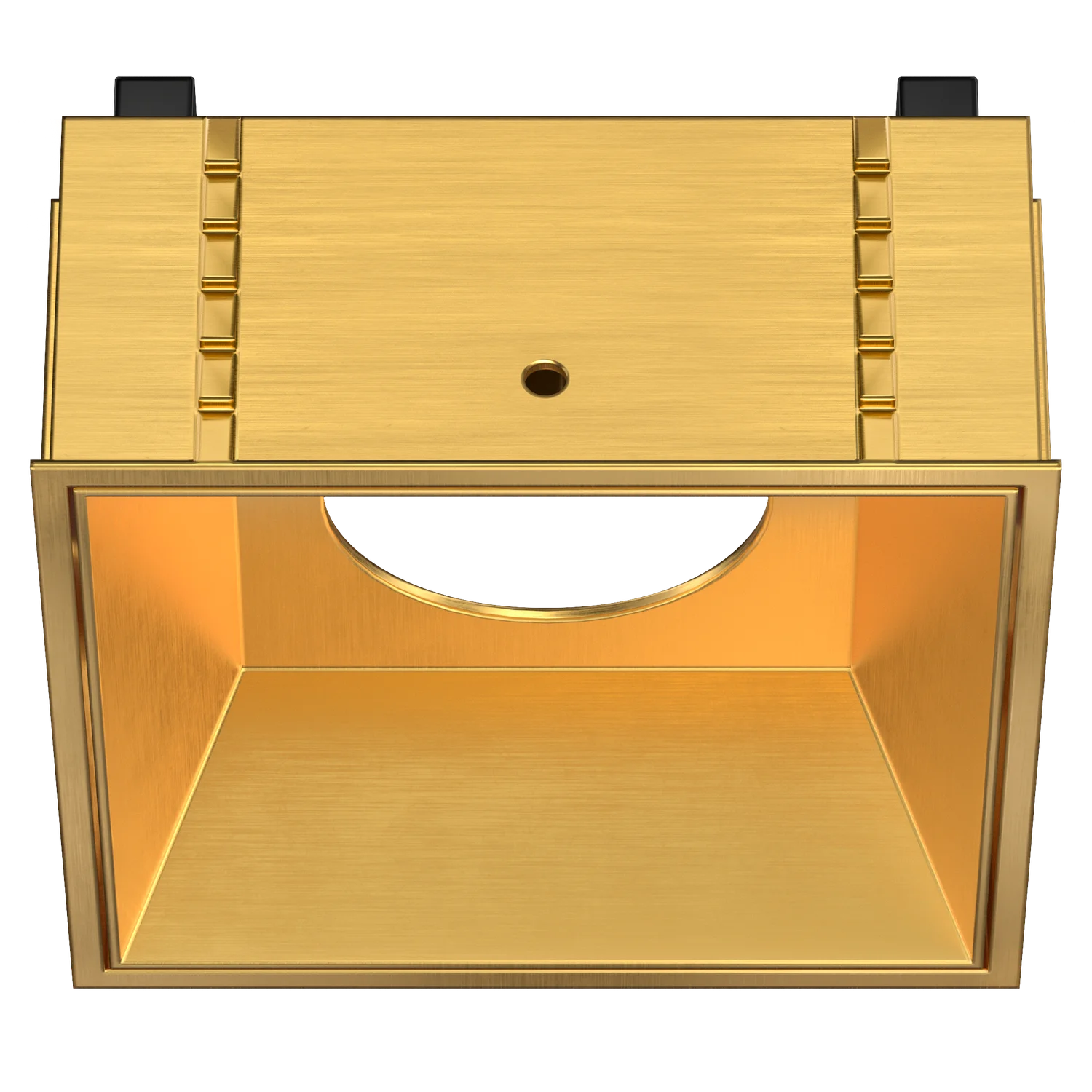 3 Inch Brushed Brass Square Millwork Trimless Kit - view 2