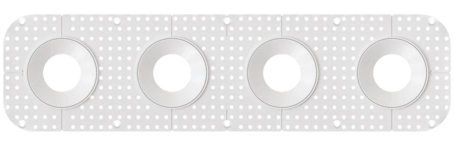 3 Inch Round Quadruple Head Trimless Kit
